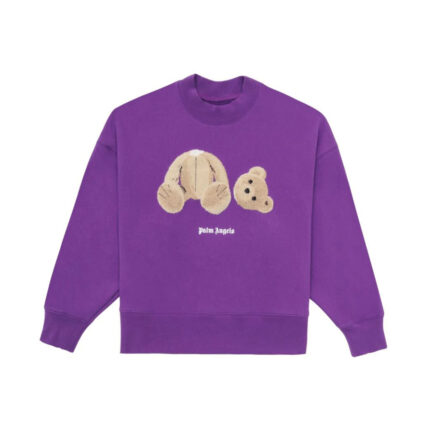 Palm Angels Bear Sweatshirt Purple 1
