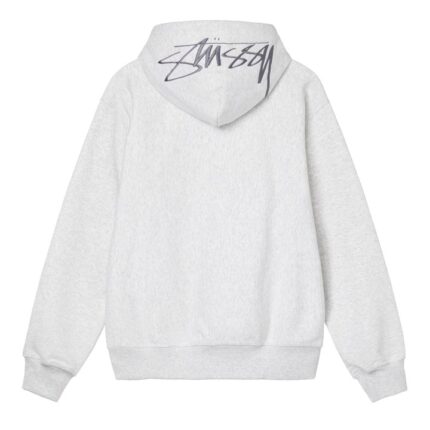 Stussy Back Applique Hoodie – Grey in 100% cotton